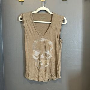 Zadig & Voltaire v-neck with skull embellishment.